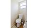 Small, simple bathroom features a standard white toilet and neutral walls at 11109 Sumner Rd, Wimauma, FL 33598