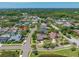 Panoramic aerial shot featuring the property's location within a serene neighborhood at 1111 Chatham Ct, Safety Harbor, FL 34695