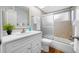 Clean bathroom features a shower, vanity, and modern fixtures at 1111 Chatham Ct, Safety Harbor, FL 34695