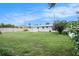 Spacious backyard featuring a lush lawn, partial privacy fence, and mature foliage at 11416 126Th N Ave, Largo, FL 33778