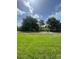 Expansive backyard featuring lush grass, mature trees, and plenty of space for outdoor activities at 18848 Indian Rock Pl, Lakewood Ranch, FL 34211