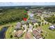 Aerial view of home in cul-de-sac with scenic water view at 19309 Prairie Tree Pl, Tampa, FL 33647