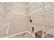 Walk-in closet with ample shelving for organization at 2202 Hickory Ridge Dr, Valrico, FL 33596