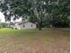 View of home's large yard with mature trees and abundant green space at 11308 Echo View Dr, Odessa, FL 33556