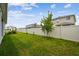 Spacious fenced backyard with well-maintained lawn and young trees at 2518 Chapel Oak Bnd, Wesley Chapel, FL 33543