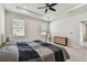 Bedroom featuring a ceiling fan, recessed lighting, and lots of natural light at 2518 Chapel Oak Bnd, Wesley Chapel, FL 33543