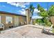 Backyard featuring a cozy patio space, perfect for outdoor relaxing at 3743 Cherrywood Dr, Holiday, FL 34691