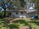 Rear view of the home with an overgrown roof needing renovation at 4205 Old Mulberry Rd, Plant City, FL 33567