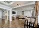 A cozy lounge area features comfortable couches, modern décor, and neutral paint and flooring at 4221 W Spruce St # 2328, Tampa, FL 33607