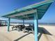 Beachside picnic pavilion with shade, tables, and stunning views of the ocean at 5133 Glenn Dr, New Port Richey, FL 34652