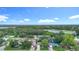 A scenic aerial view of a residential neighborhood with lush greenery and distant water views at 6511 3Rd Ne Ave, Bradenton, FL 34208