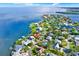 Picturesque waterfront neighborhood with stunning homes, lush landscaping, and boat docks at 101 Carlyle Dr, Palm Harbor, FL 34683