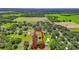 Large property with a single-story house, lush green yard, surrounded by trees and grassy fields at 1105 Branch Acres Dr, Plant City, FL 33565