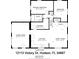 Floor plan showing the layout of the 1105 sqft home, including the rooms, dimensions, and their locations at 12113 Victory Dr, Hudson, FL 34667