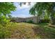 Spacious backyard featuring a patio area with outdoor seating, perfect for entertaining guests and enjoying the outdoors at 124 E Virginia Ln, Clearwater, FL 33759