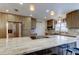 Modern kitchen featuring a large island with cooktop, stainless steel appliances, and stylish cabinetry at 2192 Robinson Dr, St Petersburg, FL 33710