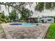 Inviting backyard pool with an attached spa and a covered outdoor kitchen and bar area for entertaining at 2192 Robinson Dr, St Petersburg, FL 33710