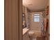 Cozy bathroom featuring a shower and tub combination with a window at 29524 Waggle Dr, San Antonio, FL 33576