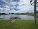 Scenic view of lake surrounded by lush greenery and blue skies with clouds at 29524 Waggle Dr, San Antonio, FL 33576