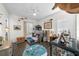Charming bedroom features a bunk bed, unique decor, and a ceiling fan at 4525 W Swann Ave, Tampa, FL 33609