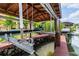 A private boat lift provides convenient access to the water and complements the waterfront lifestyle at 539 Treviso Dr, Apollo Beach, FL 33572