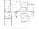 Detailed floor plan showcasing the layout of the home, including bedrooms, bathrooms, living areas, and garage at 7201 Talamore Dr, Wesley Chapel, FL 33545