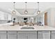 Stylish kitchen featuring a large island and a stainless steel dishwasher at 7201 Talamore Dr, Wesley Chapel, FL 33545