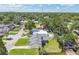 Aerial shot displaying a home with a well-kept yard, surrounded by lush greenery and neighborhood views at 7806 N Matanzas Ave, Tampa, FL 33614
