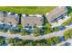 Aerial shot of homes showcasing manicured lawns and inviting neighborhood street layout at 8251 118Th Ave # 8251, Largo, FL 33773