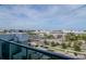 A condo balcony with views of the harbor, city, and a downtown streetscape at 111 N 12Th St # 1707, Tampa, FL 33602