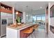 Contemporary kitchen features granite countertops, stainless steel appliances, and open layout to living area with a beautiful view at 111 N 12Th St # 1707, Tampa, FL 33602
