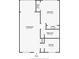 Detailed floor plan showcasing the layout of the home, including the living room, bedroom, and kitchen at 1433 S Belcher Rd # B11, Clearwater, FL 33764