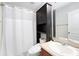 Full bathroom with a shower and tub combination and a modern vanity at 2570 Sea Wind Way, Clearwater, FL 33763
