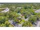 Aerial view of the community pool nestled among trees, offering a private and serene escape at 3062 Eastland Blvd # 311, Clearwater, FL 33761