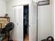 An organized closet features louvered doors and shelving, offering ample storage solutions at 4708 Bugg Rd, Plant City, FL 33567