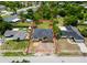 Aerial view showcasing the new construction of a single-story home's location and the planned lawn at 5352 Lowell Ave, Spring Hill, FL 34609