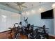 Dedicated workout space with hardwood floors and ample storage at 8600 Shenandoah Run, Wesley Chapel, FL 33544