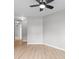 Bright bedroom with ceiling fan and neutral paint at 15846 Glenarn Dr, Tampa, FL 33618