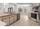 Functional kitchen with stainless steel appliances, a dual basin sink and wood floors at 15846 Glenarn Dr, Tampa, FL 33618