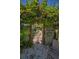 Charming backyard trellis entrance with flowering vines and a cozy seating area at 1801 52Nd S St, Gulfport, FL 33707