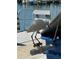 Egret on the dock. Long legs and black beak searching for food at 1801 52Nd S St, Gulfport, FL 33707