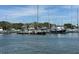 Gulfport marina view, showcasing an array of boats docked on the water at 1801 52Nd S St, Gulfport, FL 33707