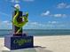 Public art in Gulfport, FL, featuring a lizard on a skateboard by the beach at 1801 52Nd S St, Gulfport, FL 33707