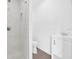 Modern bathroom with stylish vanity, toilet, and walk-in shower at 2106 Sherbrook Dr, Valrico, FL 33594