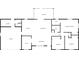 Floor plan showcasing the layout of the home, including the kitchen, living room, and bedrooms at 2106 Sherbrook Dr, Valrico, FL 33594