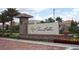 Elegant community signage for Terra Bella with landscaping and a brick base at 2588 Bartolo Dr, Land O Lakes, FL 34639