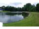 Picturesque view of a serene pond surrounded by lush greenery at 27810 Sky Lake Cir, Wesley Chapel, FL 33544