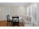 Cozy breakfast nook features a built-in bench seat with decorative pillows at 5107 W Platt St, Tampa, FL 33609