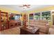 Relaxing living room featuring laminate floors, neutral sofa and ample natural light at 5501 Highland S St, St Petersburg, FL 33705