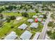 Aerial view of the neighborhood, showcasing well-maintained landscaping, and convenient parking at 1905 Canterbury Ln # 17, Sun City Center, FL 33573